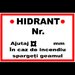 Indicator de semnalizare  hidrant cu numar